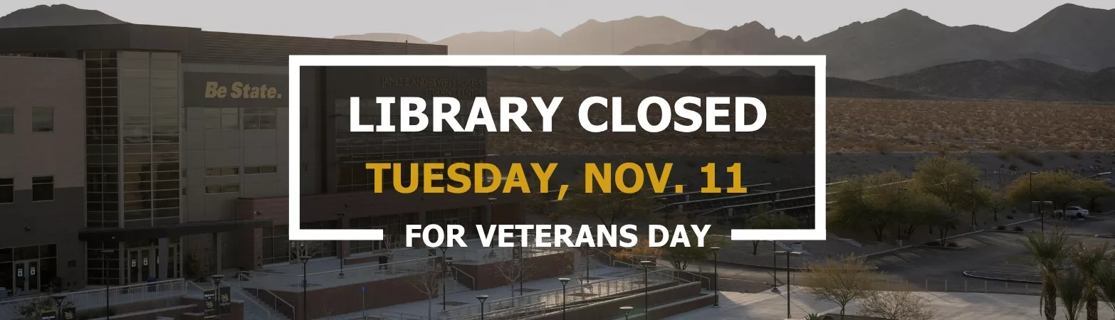 The library is closed on Tuesday, November 11 for Veterans Day