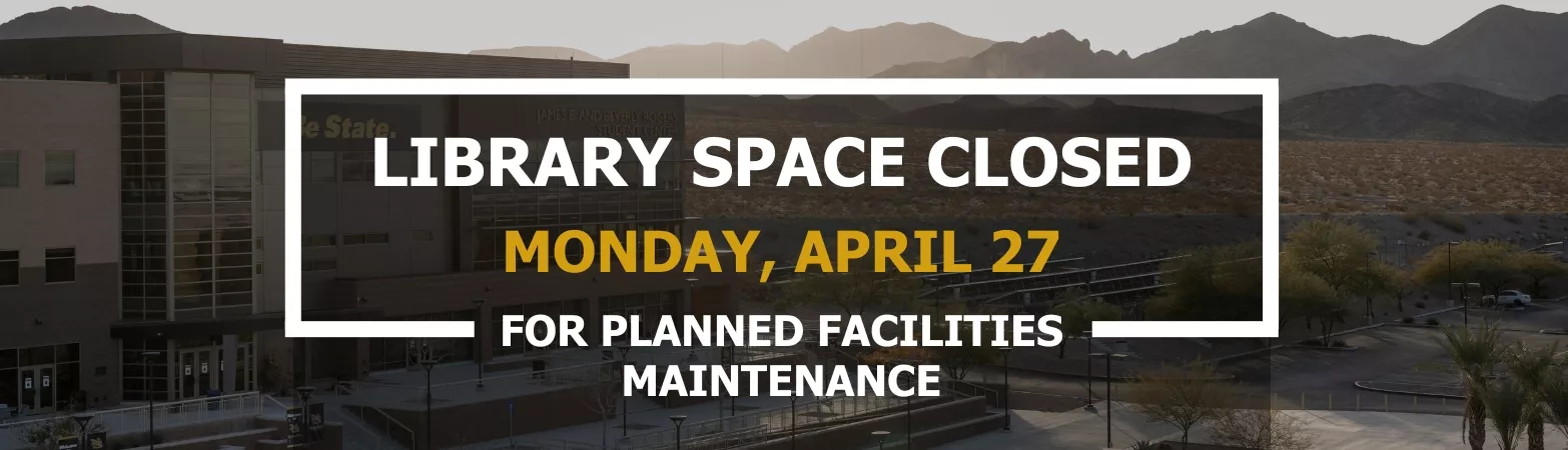 The library space will be closed on Monday, April 27 for planned facilities maintenance