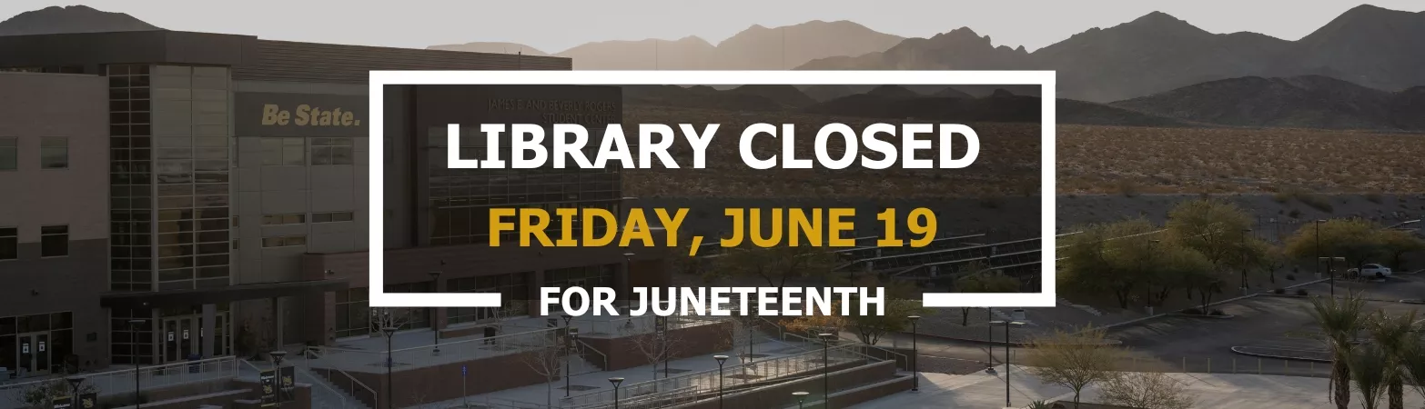 The library is closed on Friday, June 19 for Juneteenth